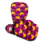 Cute Halloween Pumpkin Witch Print Boxing Gloves