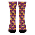 Cute Halloween Pumpkin Witch Print Crew Socks