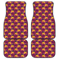 Cute Halloween Pumpkin Witch Print Front and Back Car Floor Mats