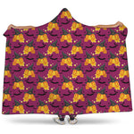 Cute Halloween Pumpkin Witch Print Hooded Blanket