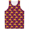 Cute Halloween Pumpkin Witch Print Men's Tank Top