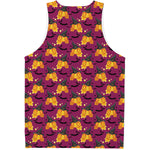 Cute Halloween Pumpkin Witch Print Men's Tank Top