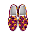 Cute Halloween Pumpkin Witch Print White Slip On Shoes