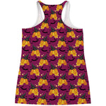 Cute Halloween Pumpkin Witch Print Women's Racerback Tank Top