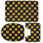 Cute Hamburger Pattern Print 3 Piece Bath Mat Set