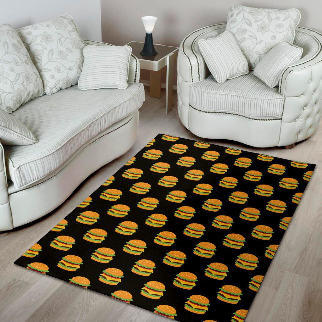 Cute Hamburger Pattern Print Area Rug