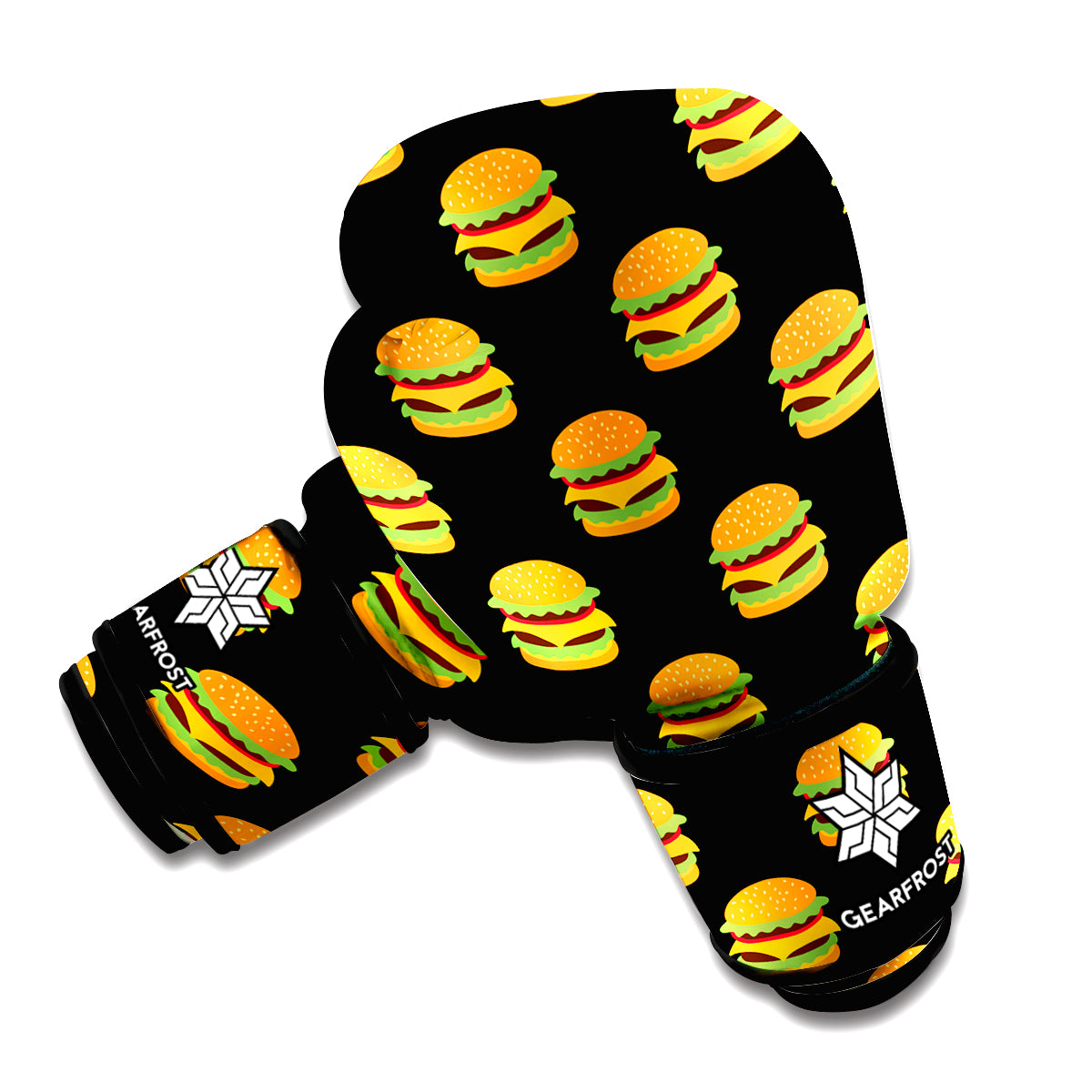 Cute Hamburger Pattern Print Boxing Gloves
