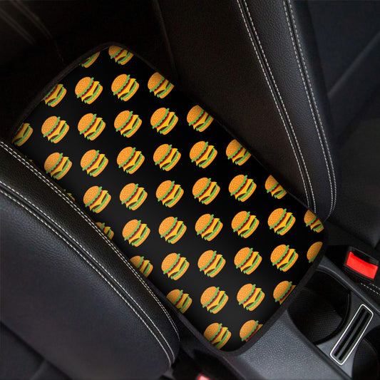 Cute Hamburger Pattern Print Car Center Console Cover