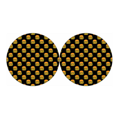 Cute Hamburger Pattern Print Car Coasters