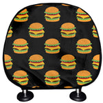 Cute Hamburger Pattern Print Car Headrest Covers
