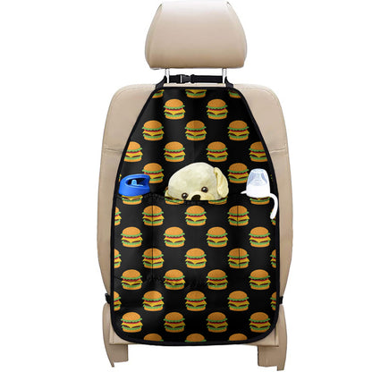 Cute Hamburger Pattern Print Car Seat Organizers