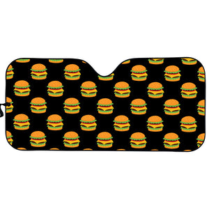 Cute Hamburger Pattern Print Car Sun Shade