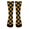 Cute Hamburger Pattern Print Crew Socks