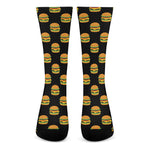 Cute Hamburger Pattern Print Crew Socks