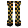 Cute Hamburger Pattern Print Crew Socks