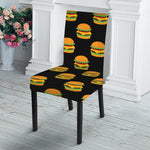 Cute Hamburger Pattern Print Dining Chair Slipcover