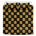 Cute Hamburger Pattern Print Duvet Cover Bedding Set