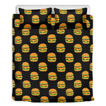 Cute Hamburger Pattern Print Duvet Cover Bedding Set
