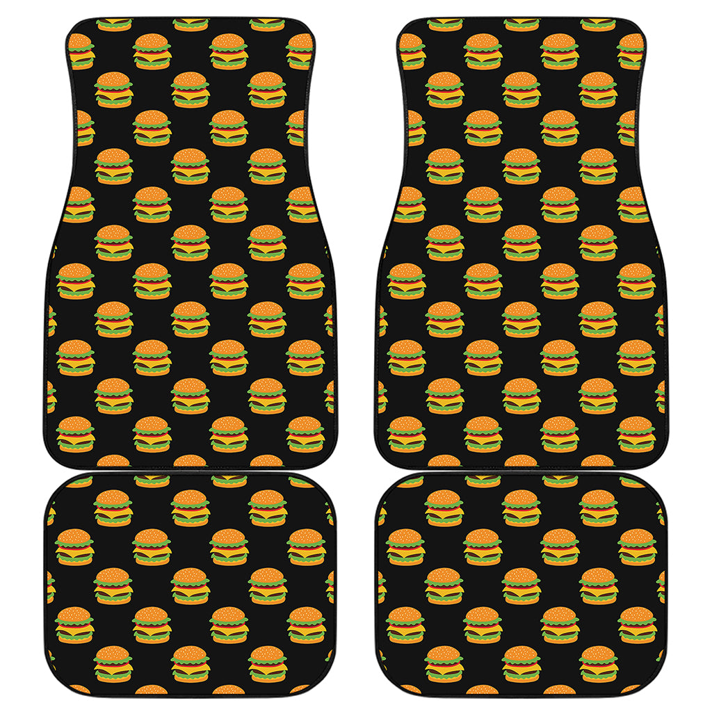 Cute Hamburger Pattern Print Front and Back Car Floor Mats