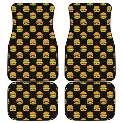 Cute Hamburger Pattern Print Front and Back Car Floor Mats