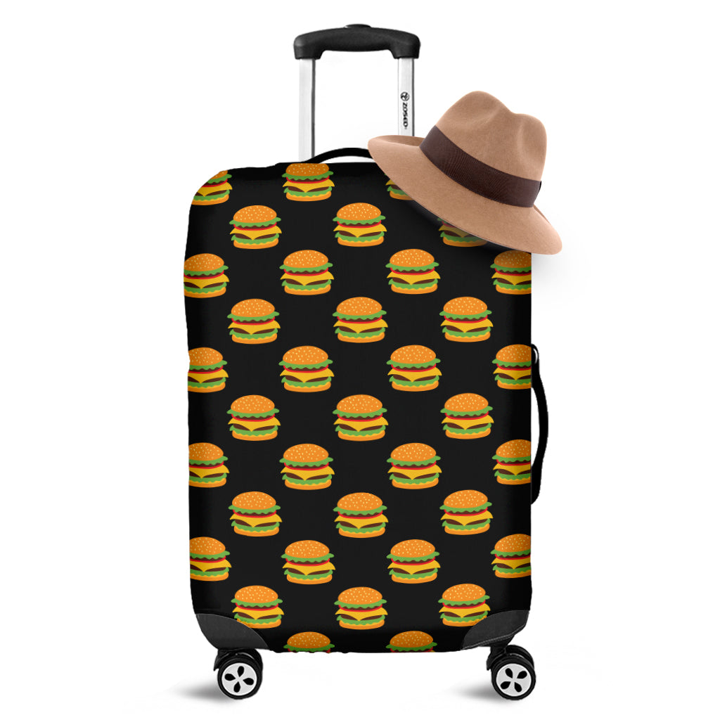 Cute Hamburger Pattern Print Luggage Cover