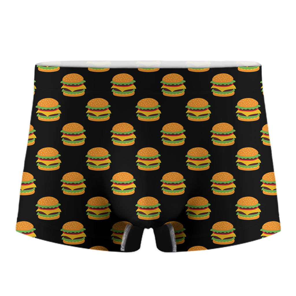 Cute Hamburger Pattern Print Men's Boxer Briefs