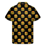 Cute Hamburger Pattern Print Men's Short Sleeve Shirt