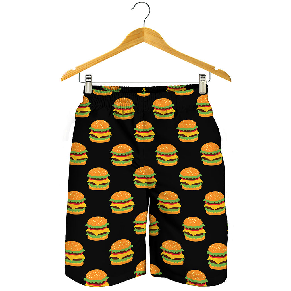 Cute Hamburger Pattern Print Men's Shorts