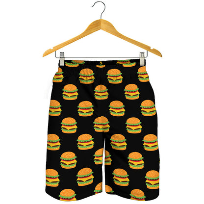 Cute Hamburger Pattern Print Men's Shorts