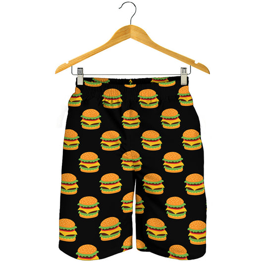 Cute Hamburger Pattern Print Men's Shorts