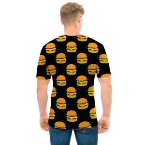 Cute Hamburger Pattern Print Men's T-Shirt