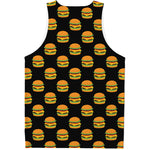 Cute Hamburger Pattern Print Men's Tank Top