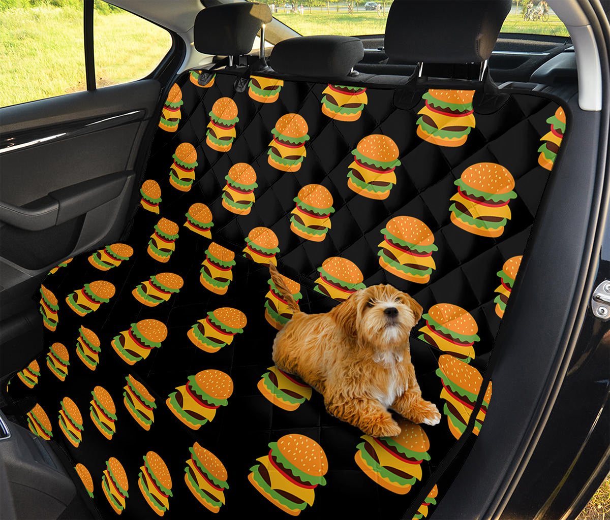 Cute Hamburger Pattern Print Pet Car Back Seat Cover
