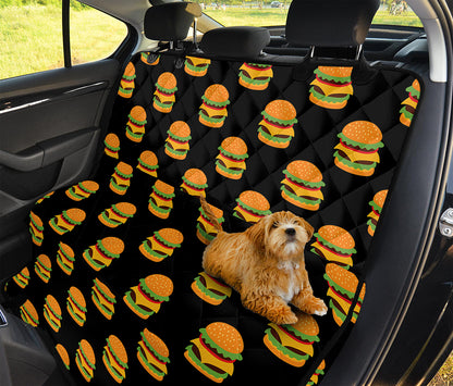 Cute Hamburger Pattern Print Pet Car Back Seat Cover