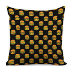Cute Hamburger Pattern Print Pillow Cover