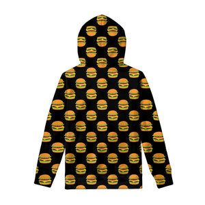 Cute Hamburger Pattern Print Pullover Hoodie