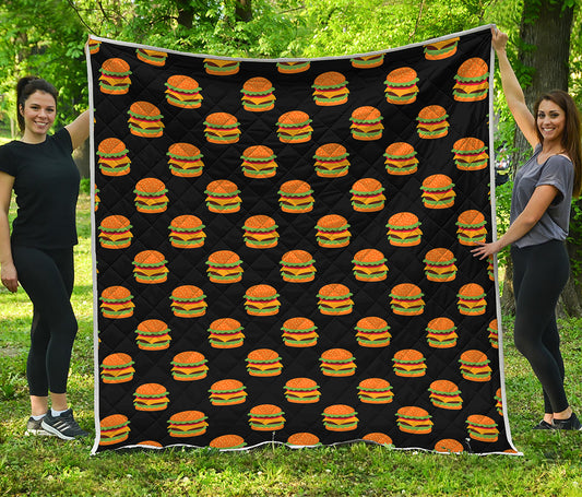 Cute Hamburger Pattern Print Quilt
