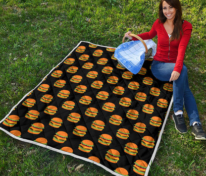 Cute Hamburger Pattern Print Quilt