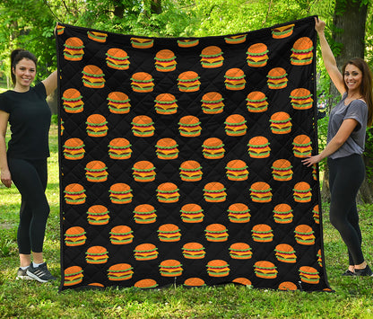 Cute Hamburger Pattern Print Quilt