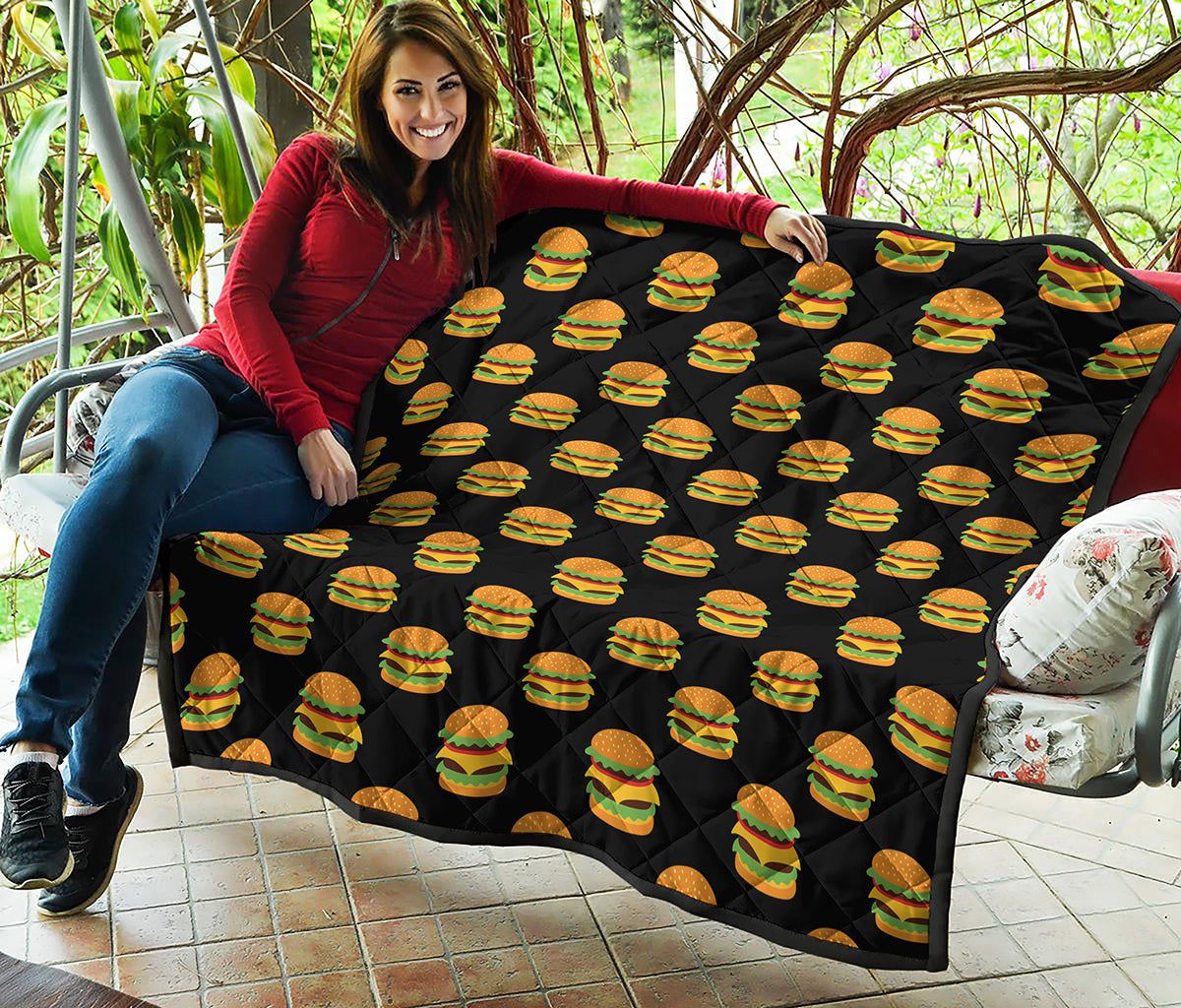 Cute Hamburger Pattern Print Quilt
