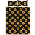 Cute Hamburger Pattern Print Quilt Bed Set