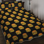Cute Hamburger Pattern Print Quilt Bed Set