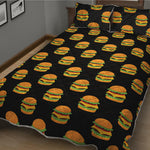 Cute Hamburger Pattern Print Quilt Bed Set