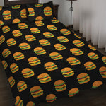 Cute Hamburger Pattern Print Quilt Bed Set