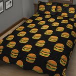 Cute Hamburger Pattern Print Quilt Bed Set