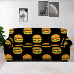 Cute Hamburger Pattern Print Sofa Cover