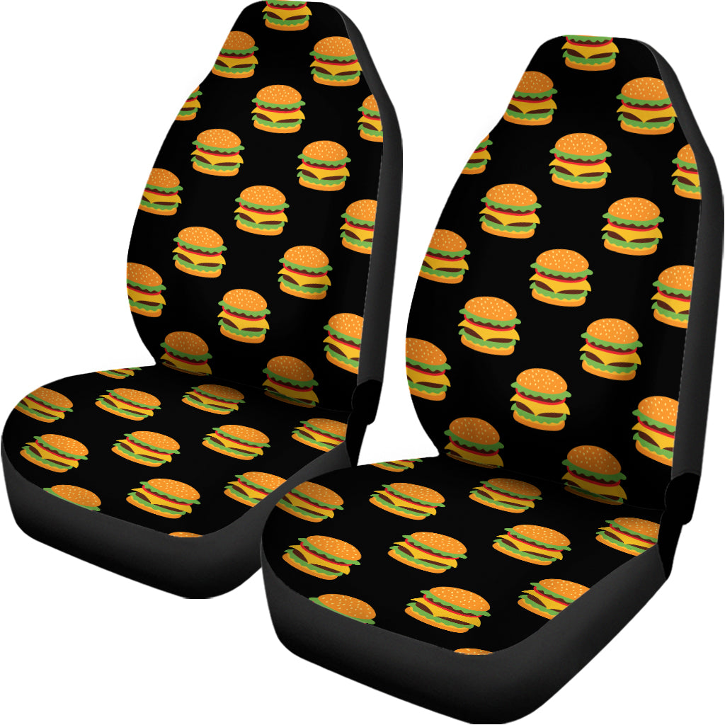 Cute Hamburger Pattern Print Universal Fit Car Seat Covers