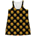 Cute Hamburger Pattern Print Women's Racerback Tank Top