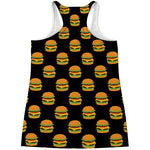 Cute Hamburger Pattern Print Women's Racerback Tank Top