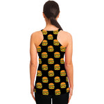 Cute Hamburger Pattern Print Women's Racerback Tank Top